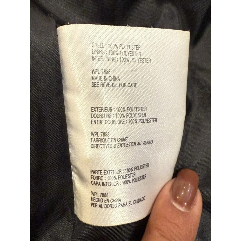 Michael Kors Women Coat XL Quilted Black Hooded‎ Mid Length Toggle Zip Snap